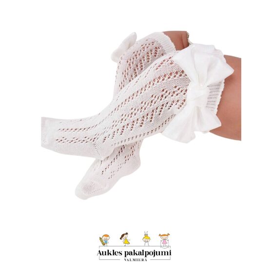 Zeķes ar banti-baltas