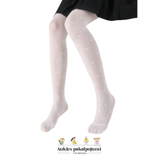 Plānās zeķubikses sirds formiņām-BALTAS 3-6g