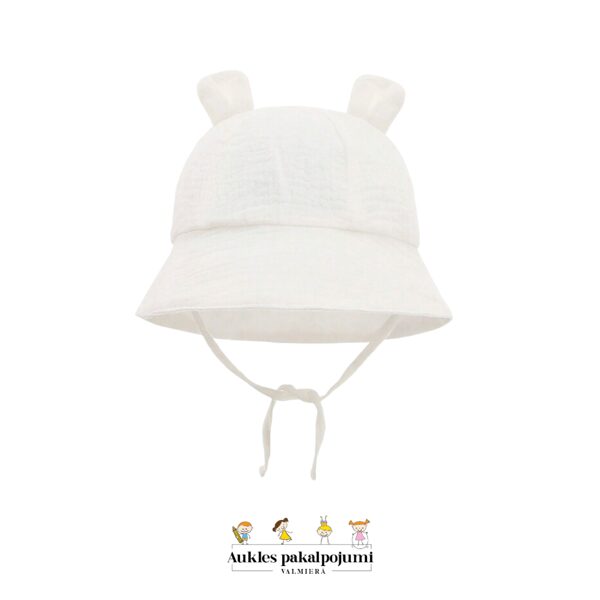 Muslina tipa cepure-balta