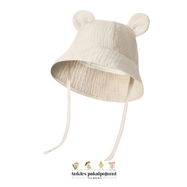 Muslina tipa cepure-bēša- ausis