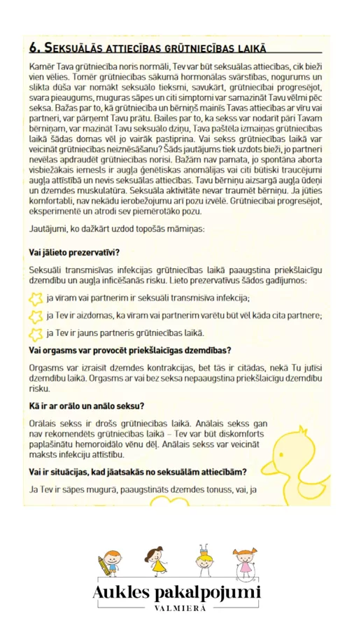 Seksuālās attiecības grūtniecības laikā